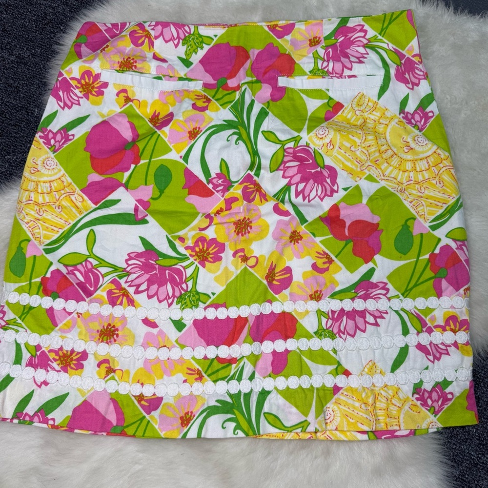 Lilly Pulitzer Fields Forever Floral Roslyn Skirt